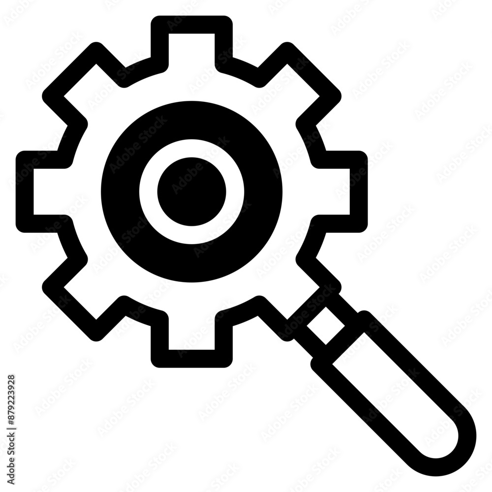 setting, gear, lense, search, tool Icon