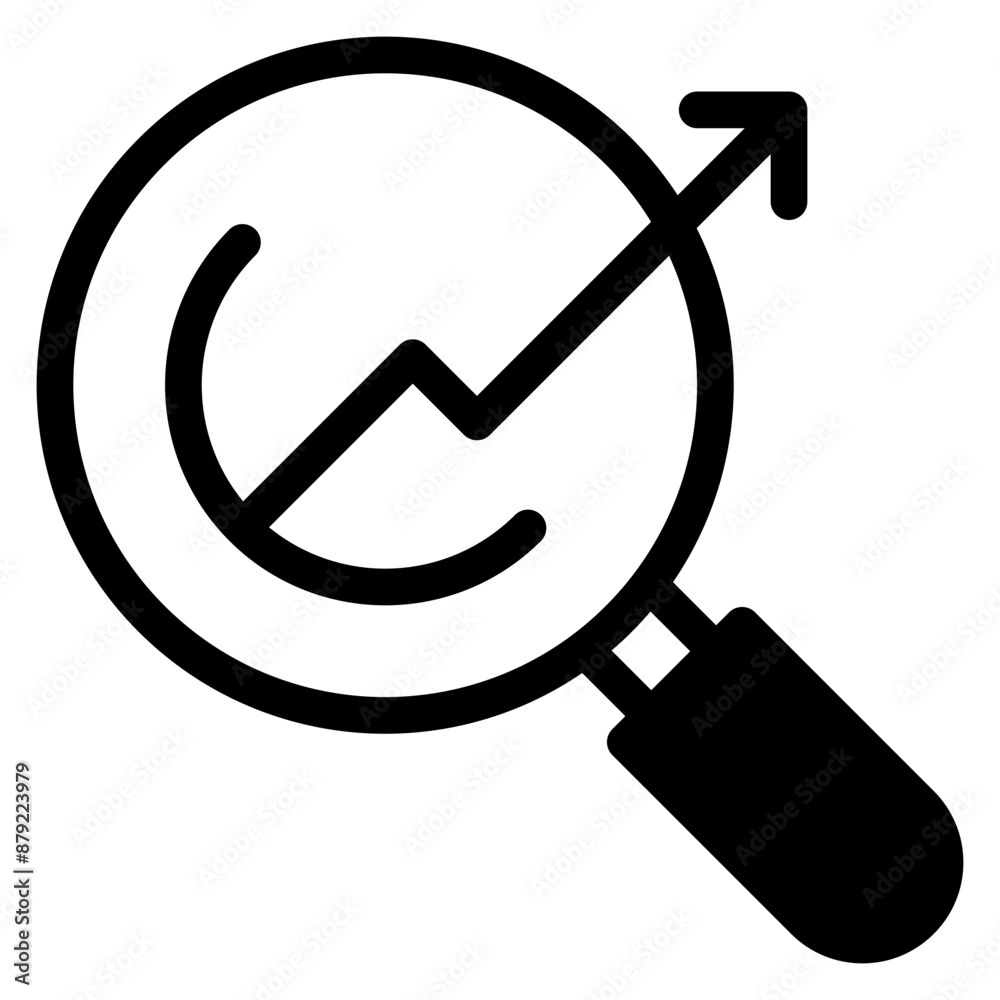 graph, growth, lense, search, tool Icon graph, growth, lense, search, tool Icon