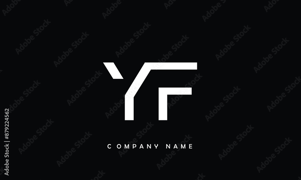 YF, FY, Y, F Abstract Letters Logo Monogram YF, FY, Y, F Abstract Letters Logo Monogram