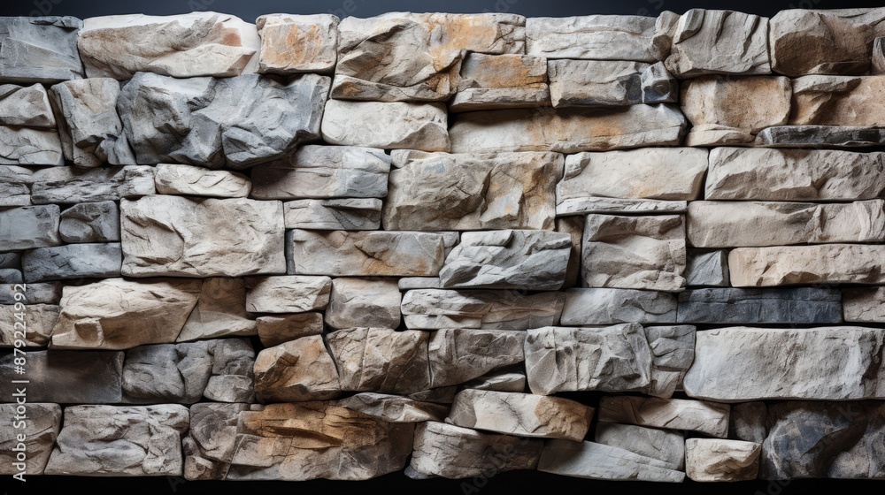 Realistic Gray Stone Wall Texture Background Design Realistic Gray Stone Wall Texture Background Design