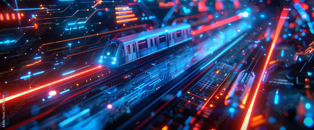 An abstract background circuit board created for a futuristic server. It can be used as a digital dynamic wallpaper, as a background for technology. An abstract background circuit board created for a futuristic server. It can be used as a digital dynamic wallpaper, as a background for technology.