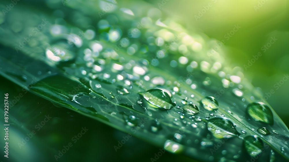 Close-Up of Water Droplets on Green Leaf, Nature Macro Photography
Close-Up of Water Droplets on Green Leaf, Nature Macro Photography