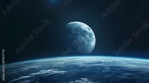 An celestial body that circles the planet earth is the moon