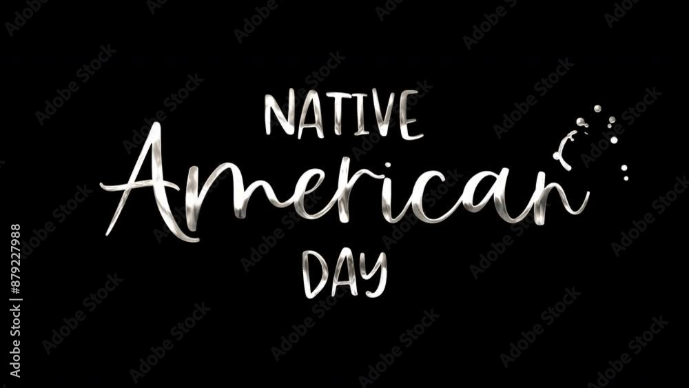 Animated text on transparent background celebrating Native American Day. Suitable for social media posts, event flyers, educational presentations. Animated text on transparent background celebrating Native American Day. Suitable for social media posts, event flyers, educational presentations.