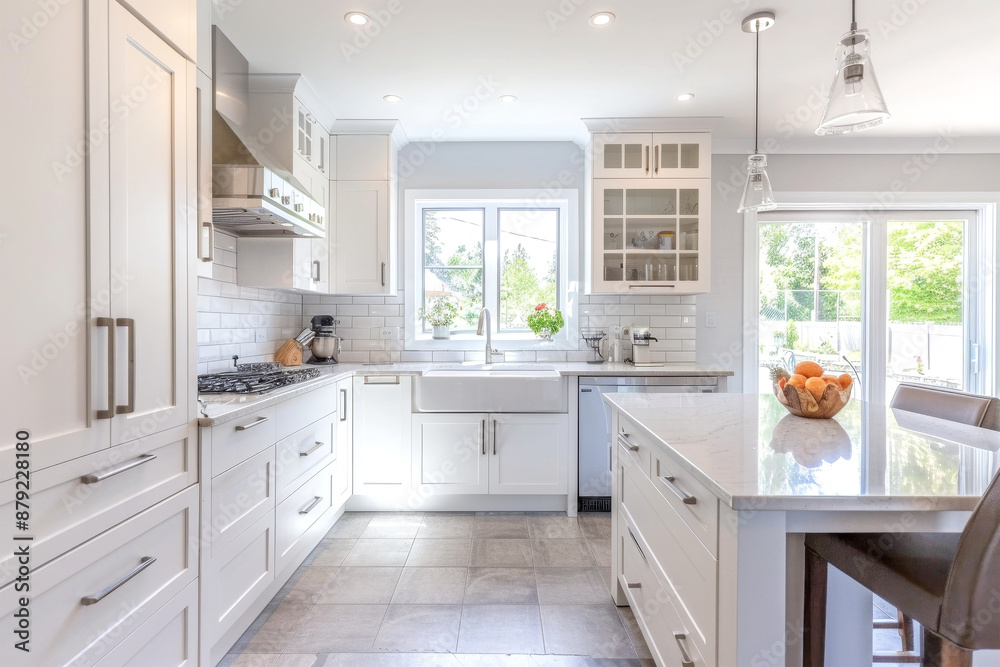 Fototapeta premium modern kitchen room on background