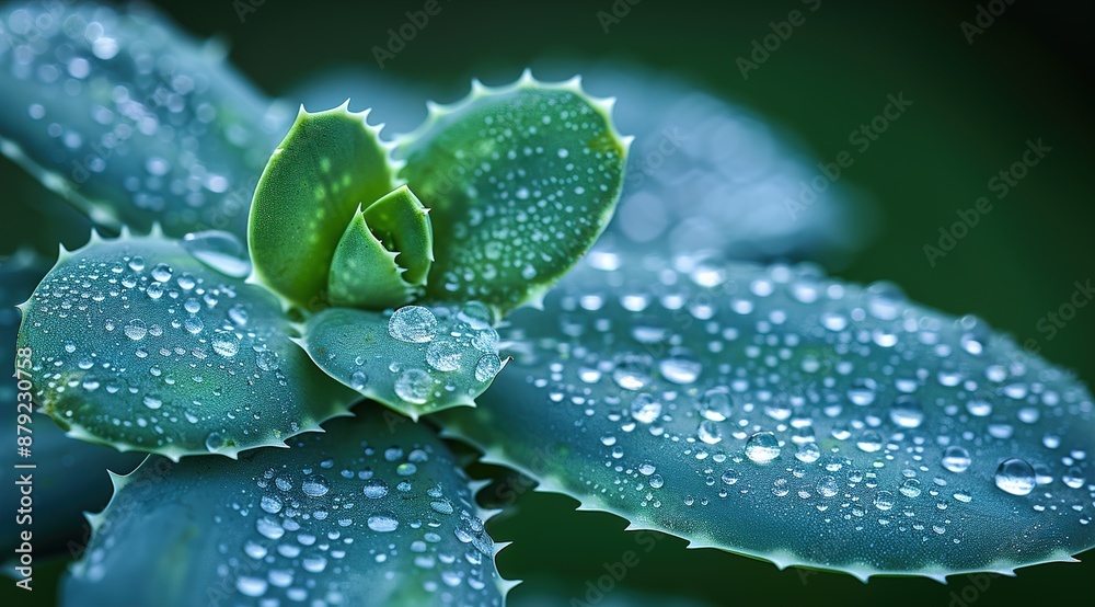 water drops on a green leaf water drops on a green leaf