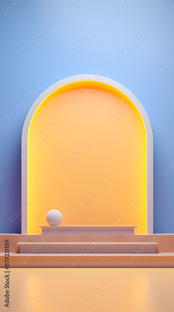 digital arched window and wooden podium e-commerce graphics poster mobile phone background digital arched window and wooden podium e-commerce graphics poster mobile phone background