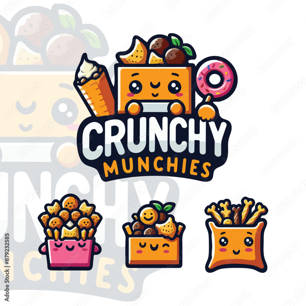 Crunchy Munchies Snack Logo Design Crunchy Munchies Snack Logo Design