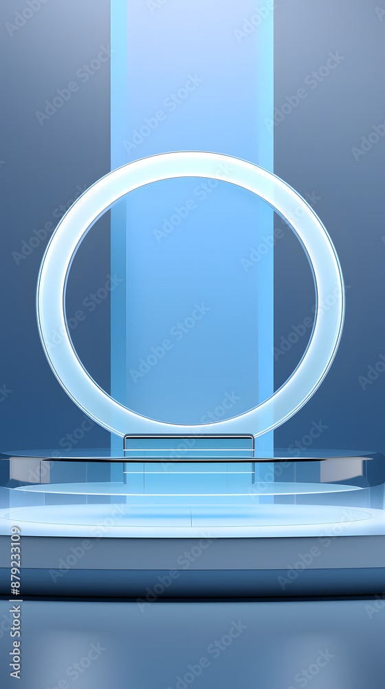 Digital blue and white luminous booth e-commerce graphics poster mobile phone background Digital blue and white luminous booth e-commerce graphics poster mobile phone background