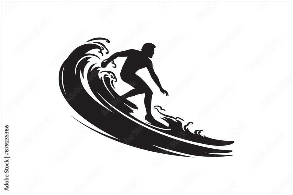 Surf silhouette vector on white background. surf graphic symbol illustration. Surf silhouette vector on white background. surf graphic symbol illustration.