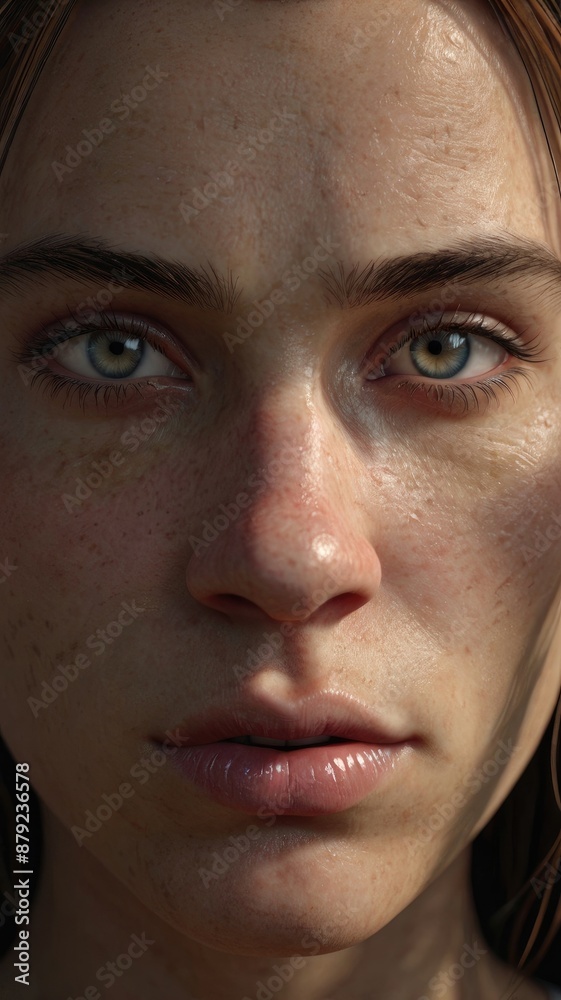 Womans face with freckles and bright blue eyes Close up of a womans face Face of a woman with freckles and blue eyes Womans face with freckles and bright blue eyes Close up of a womans face Face of a woman with freckles and blue eyes