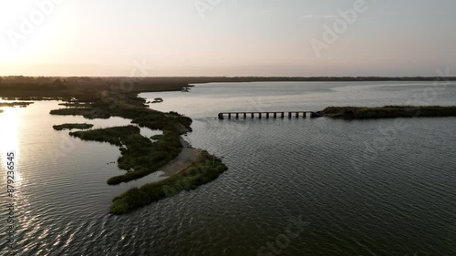 Atardecer Lagoa de Baldaio Carballo en Coruña photo