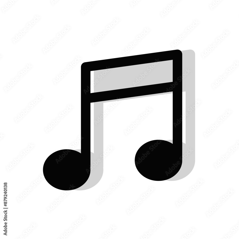 Music notes sign on white background Music notes sign on white background