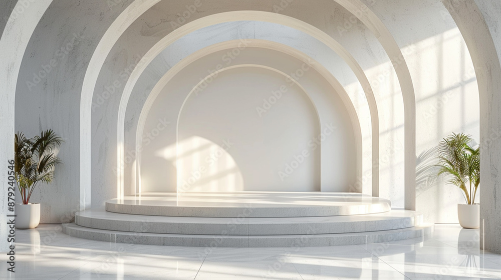 Fototapeta premium 3d luxury podium for your product. Generative AI