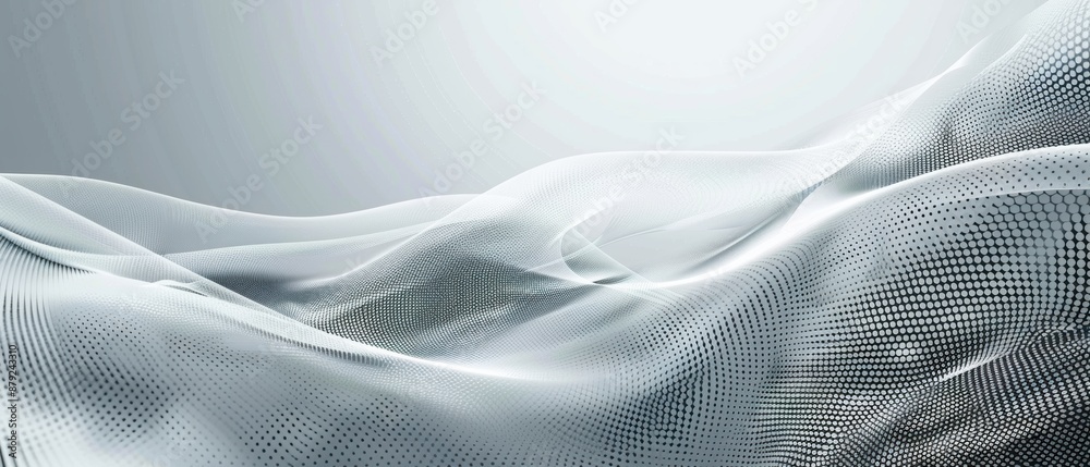 Abstract halftone background made of curved lines and small dots in gray colors Abstract halftone background made of curved lines and small dots in gray colors