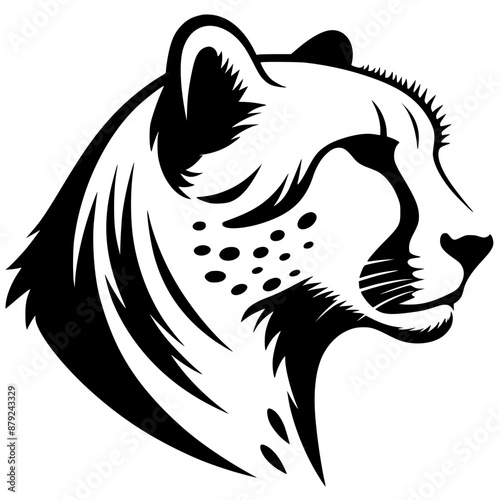 Cheetah head silhouette
