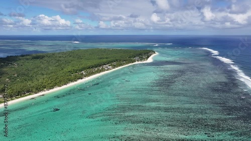 Le Morne At Port Louis In Mauritius Island Mauritius. Indian Ocean Beach. Africa Background. Port Louis At Mauritius Island. Tourism Landscape. Nature Seascape. Outdoors Mauricia. photo