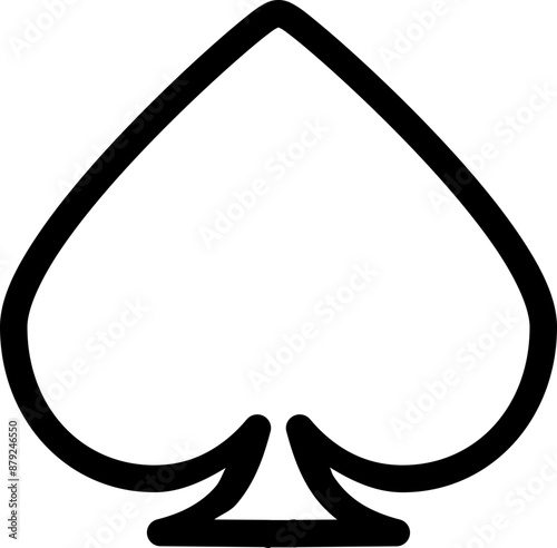 Spades Playing Card Suit - Graphic Outline