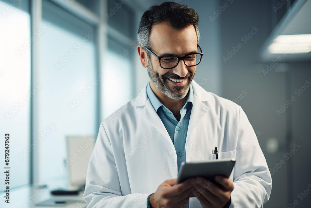 Generative AI Portrait of experienced doctor at hospital patient examination consultation medicare Generative AI Portrait of experienced doctor at hospital patient examination consultation medicare