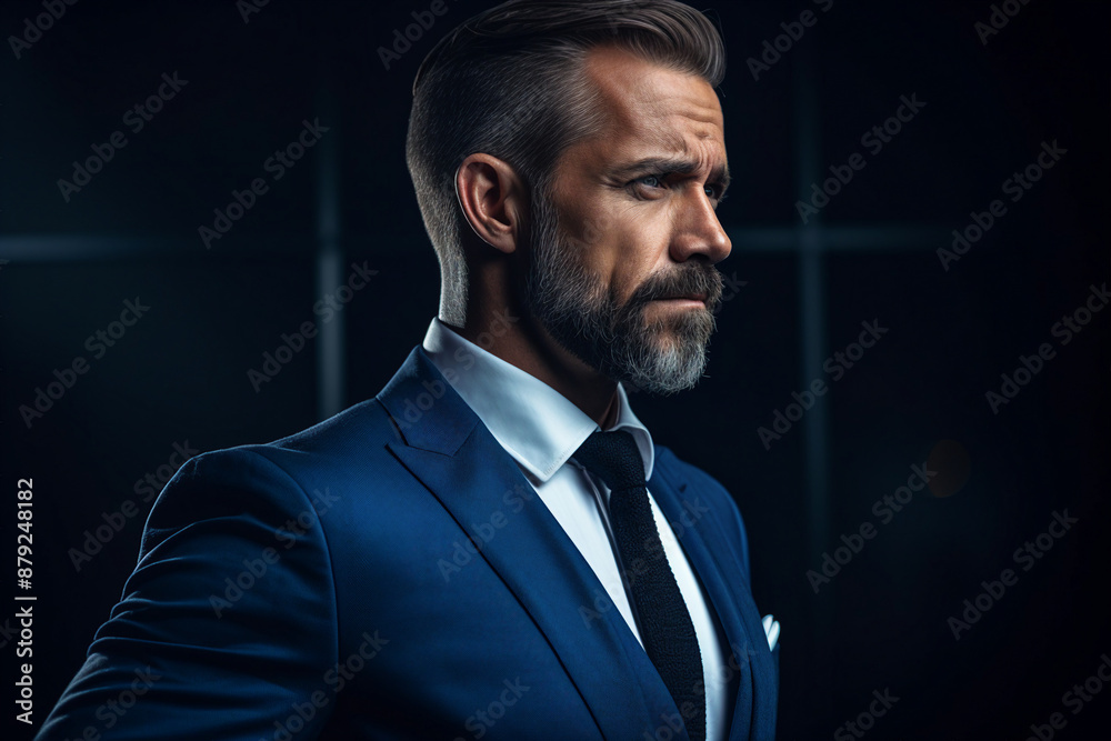 Handsome man gentleman successful confident strict businessman made with generative AI technology Handsome man gentleman successful confident strict businessman made with generative AI technology