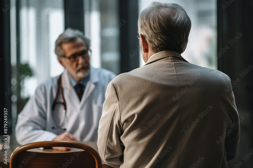 Generated with AI portrait of elderly man in clinic or hospital Generated with AI portrait of elderly man in clinic or hospital