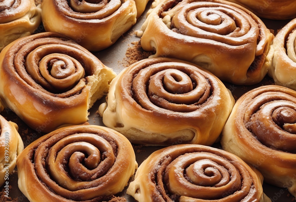 Fototapeta premium Freshly Baked Cinnamon Rolls