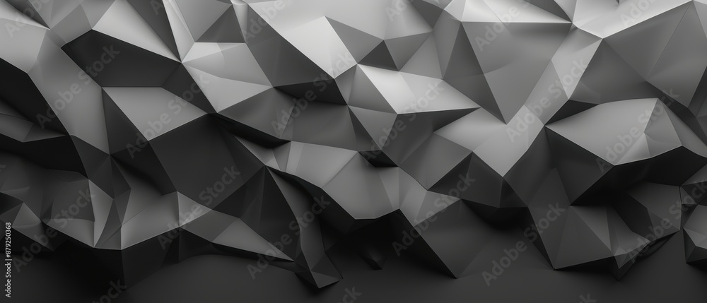 Fototapeta premium Grey geometric gradient background