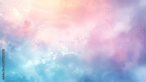 Soft, airy background with pastel blue and pink hues blending seamlessly. 32k, full ultra hd, high resolution © ALLAH KING OF WORLD