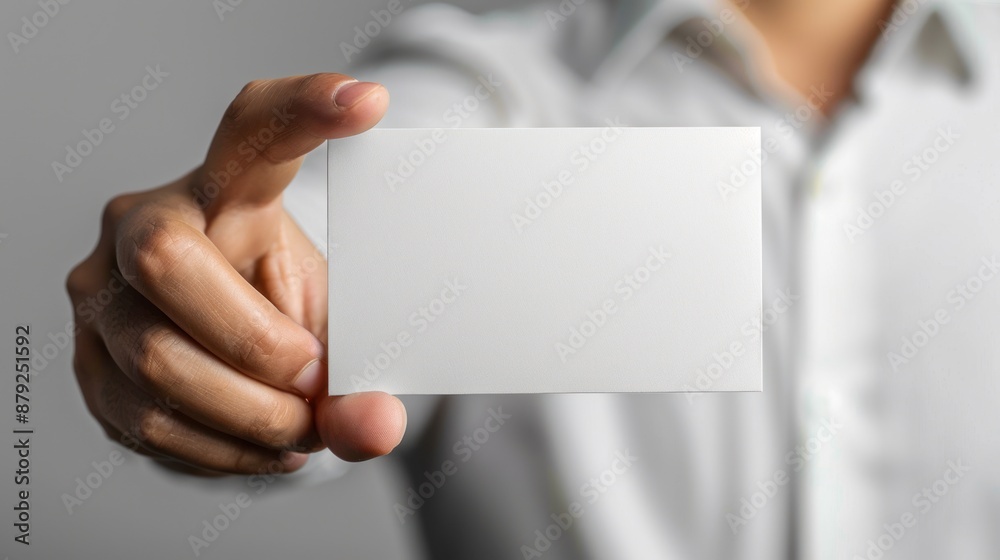 Hand Holding Blank White Card Hand Holding Blank White Card