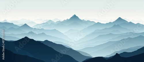 Minimalism mountain landscape,