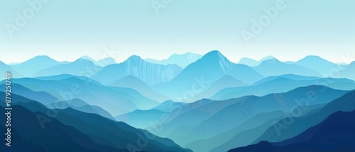 Minimalism mountain landscape,