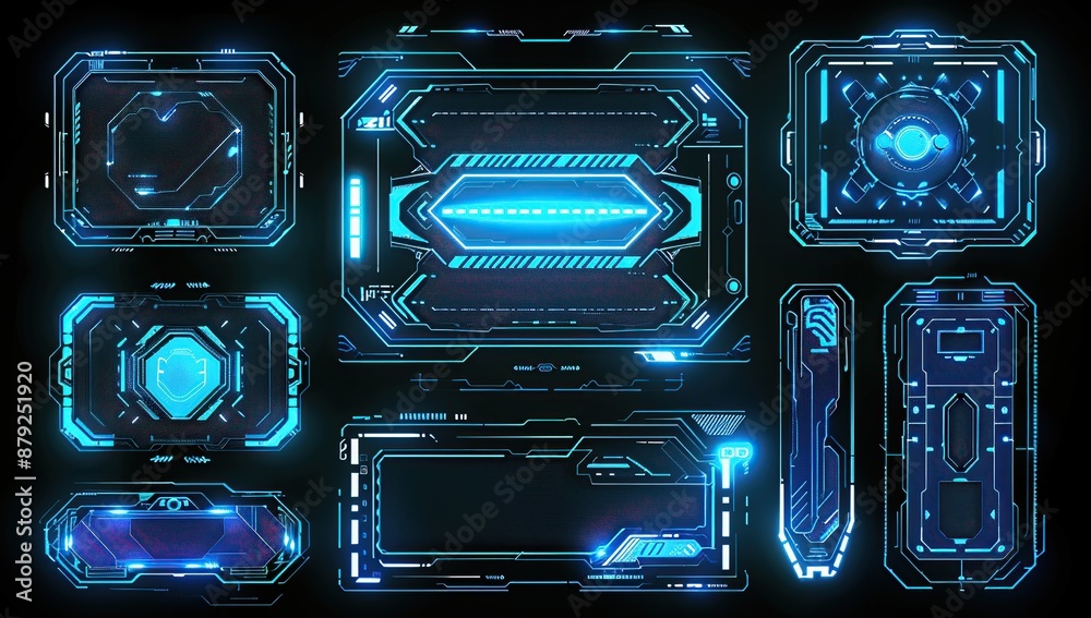Futuristic Interface Elements Set