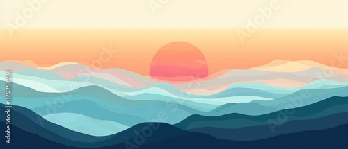 Natural abstract mountain landscape