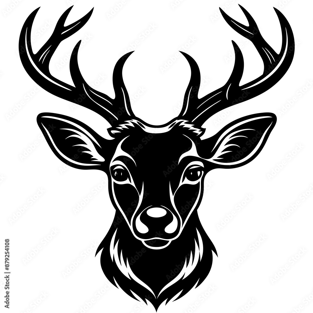 deer head vector,deer, illustration, ,animal, vector, reindeer