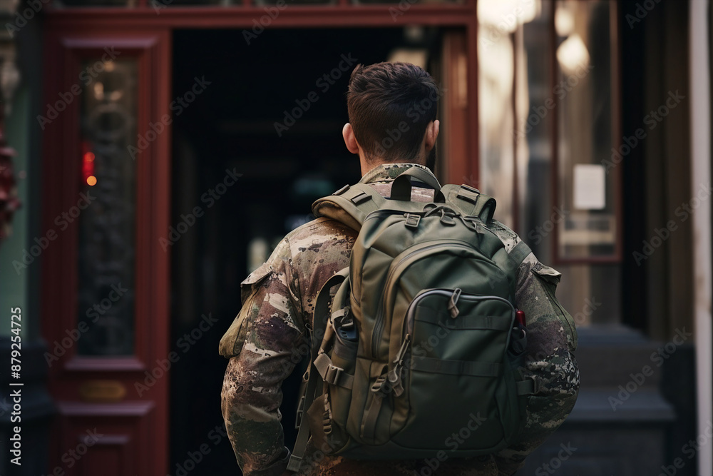 AI generated picture photo of confident soldier in camouflage AI generated picture photo of confident soldier in camouflage