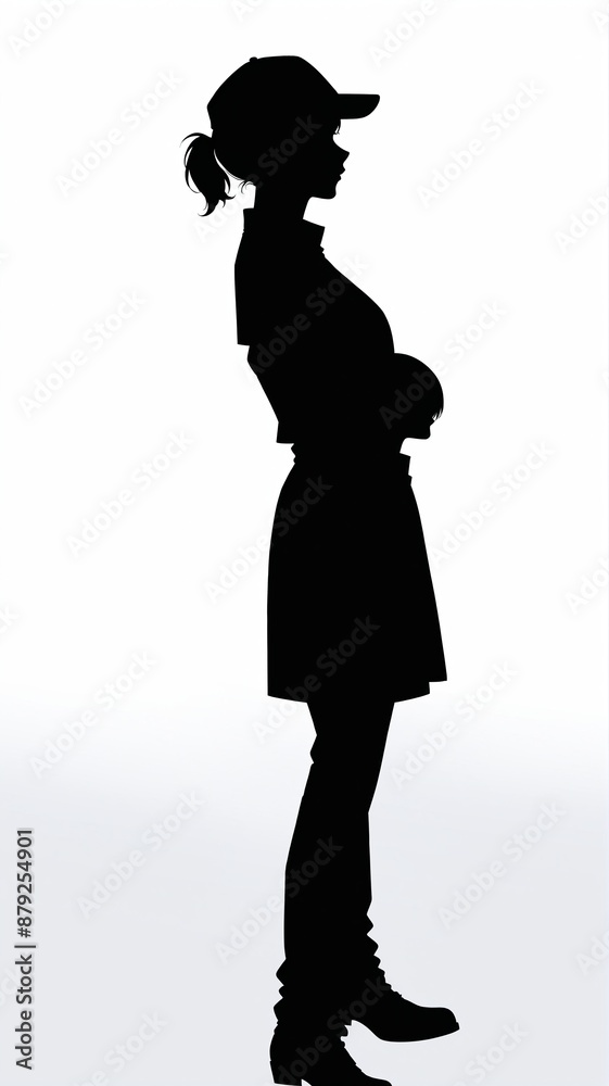 待っているシルエット 待っているシルエット