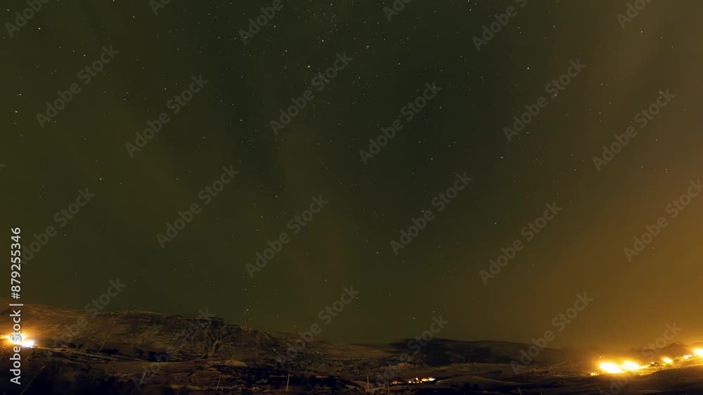 Night time lapse in the mountains. Sunset and sunrise in timelapse. Moon rise Night time lapse in the mountains. Sunset and sunrise in timelapse. Moon rise