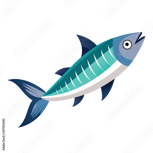 herring fish on white background