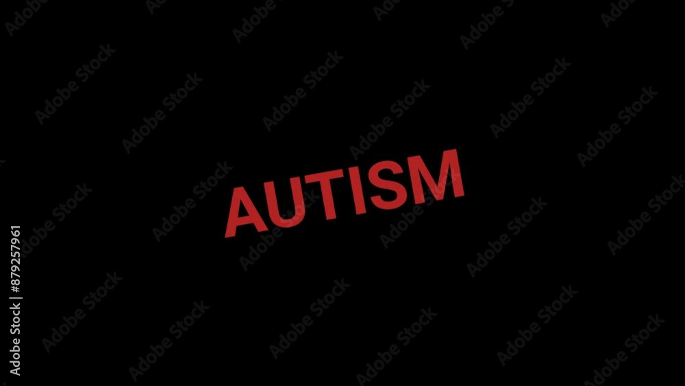 Autism Stamp Effect text Animation Autism Stamp Effect text Animation