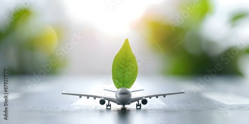 Sustainable Airline Success Thriving on Biofuels and Green Terminal Initiatives. Concept Airline Industry, Sustainability, Biofuels, Green Terminal, Success photo