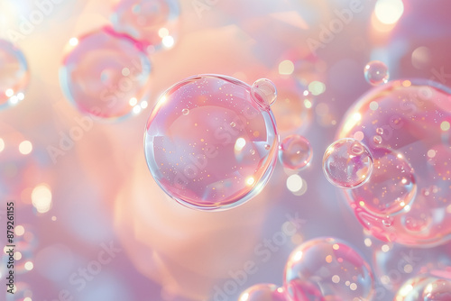 Beautiful colorful soap bubble background