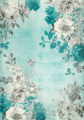 Shabby floral background