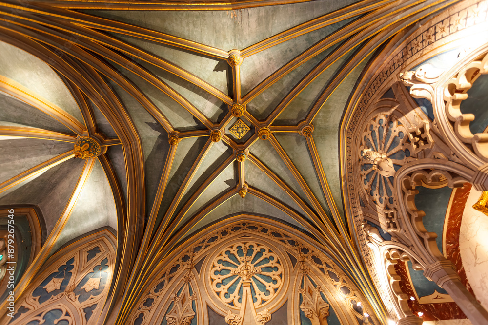 Ornate chapel inside of the Palace of the Duke (Duche d'Uzes) in Uzes, France, Europe Ornate chapel inside of the Palace of the Duke (Duche d'Uzes) in Uzes, France, Europe