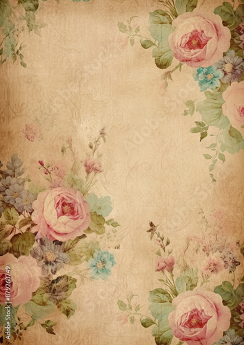 Shabby floral background