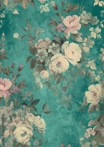 Shabby floral background