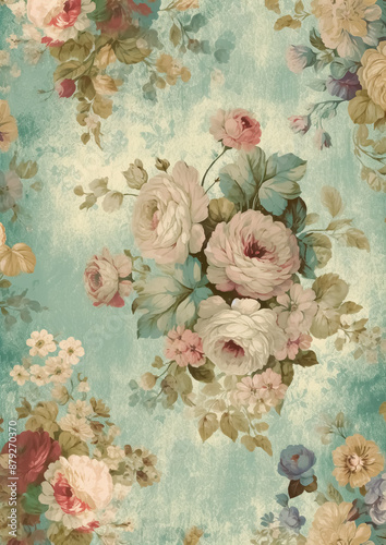 Shabby floral background