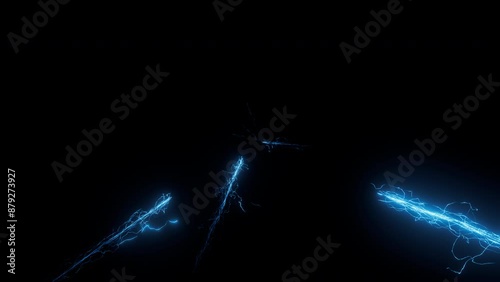 Lightning, moving forward, with alpha, 24fps, 4K