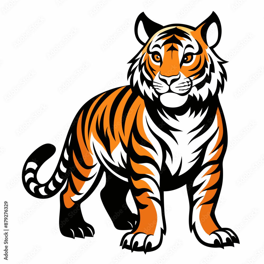 Obraz premium tiger vector and illustration