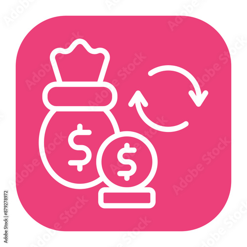 Loan Transfer icon vector image. Can be used for Loan.