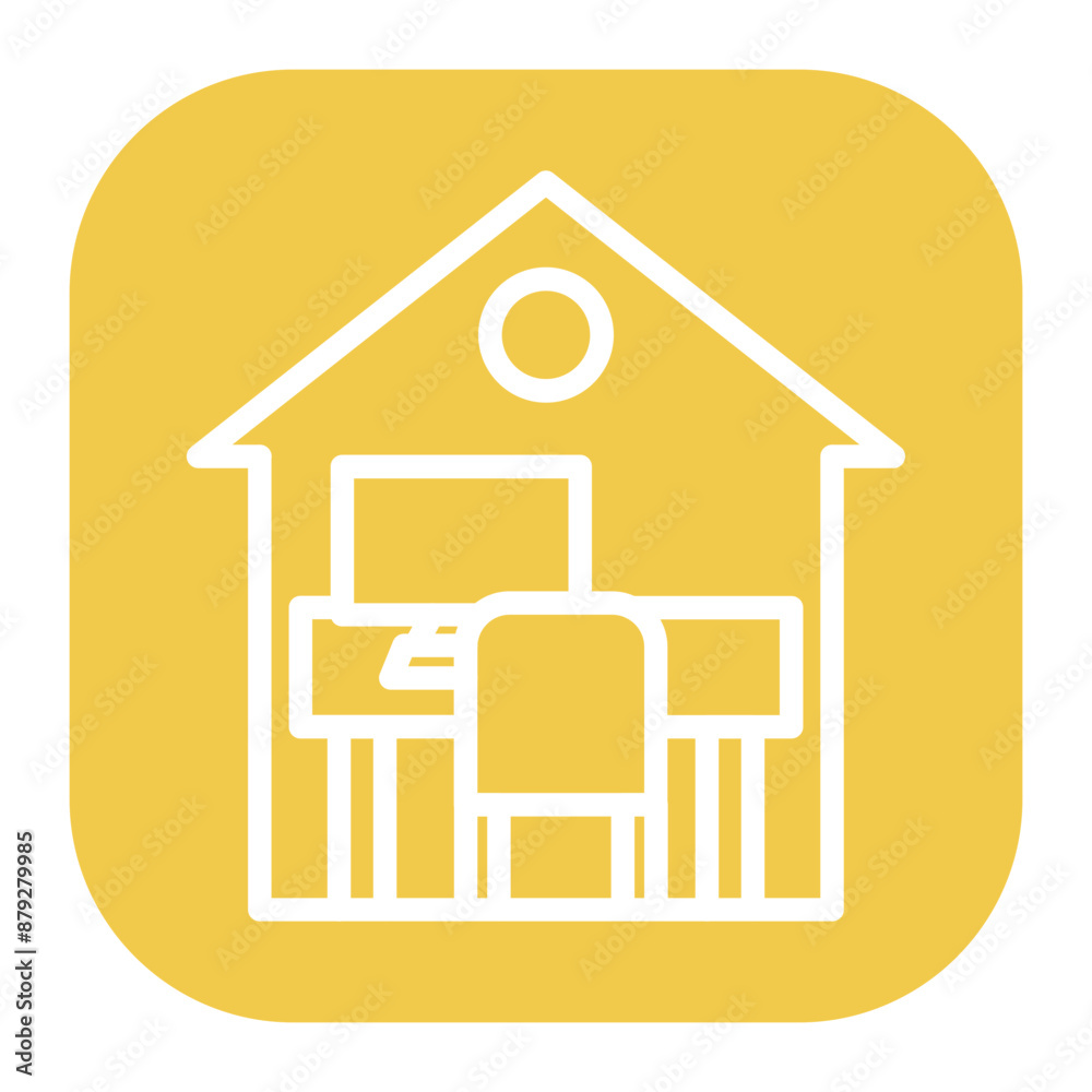Home Office icon vector image. Can be used for Freelancer. Home Office icon vector image. Can be used for Freelancer.